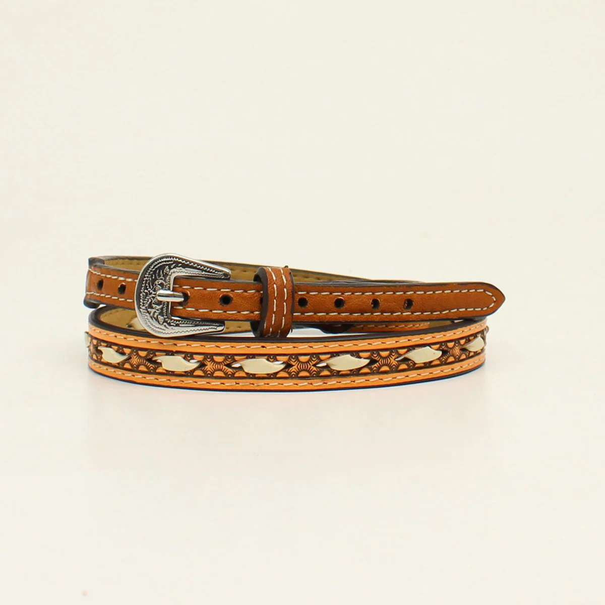 M&F Ivory Rawhide Hat Band - Brown