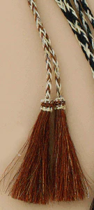 Horse Hair Stampede String with Pins, Rust