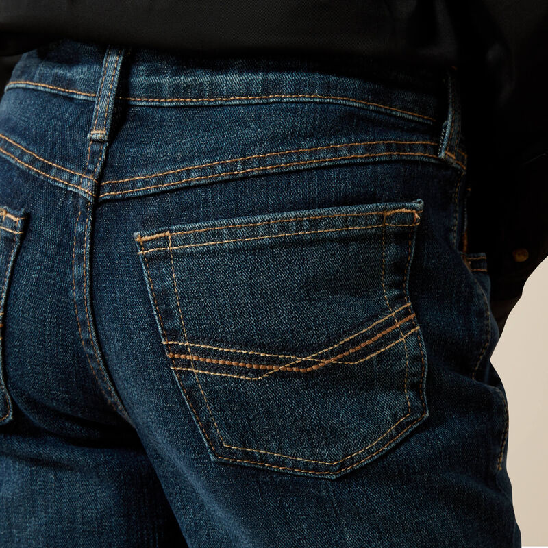Ariat Boy's B4 Slim Chief Straight Leg Jeans - Mineral Blue - Image 4