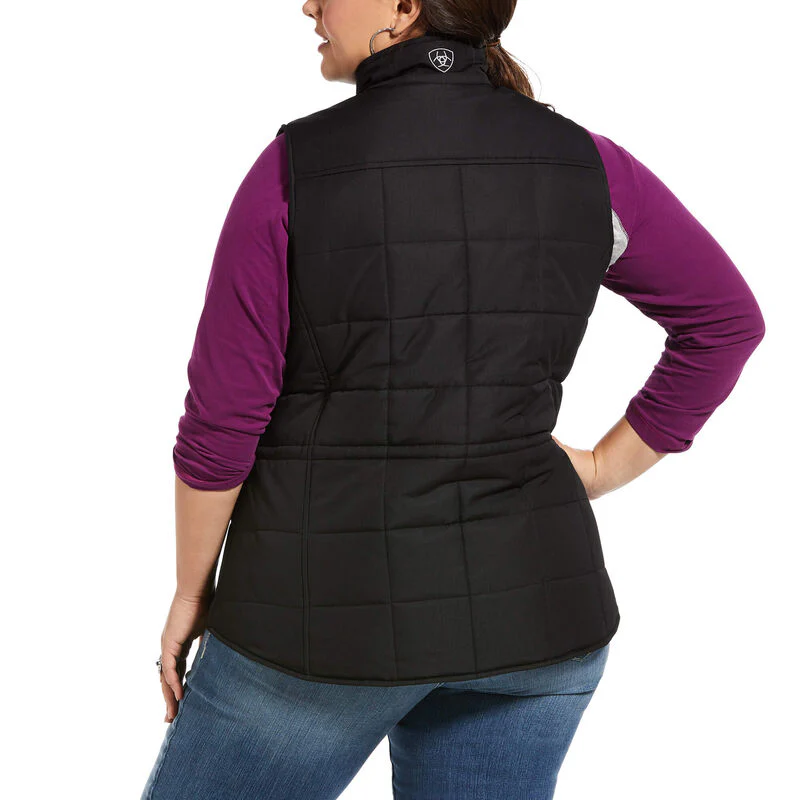 Ariat Womens REAL Crius Insulated Vest - Black - Image 2