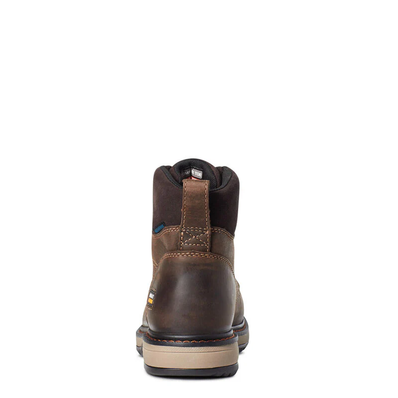 Ariat Womens Riveter 6" CSA Waterproof Composite Toe Work Boots - Dark Brown - Image 4