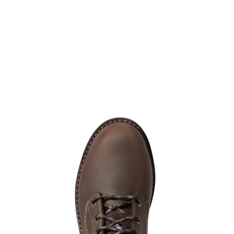 Ariat Womens Riveter 8" CSA Glacier Grip Waterproof 400g Composite Toe Work Boots - Dark Brown - Image 4