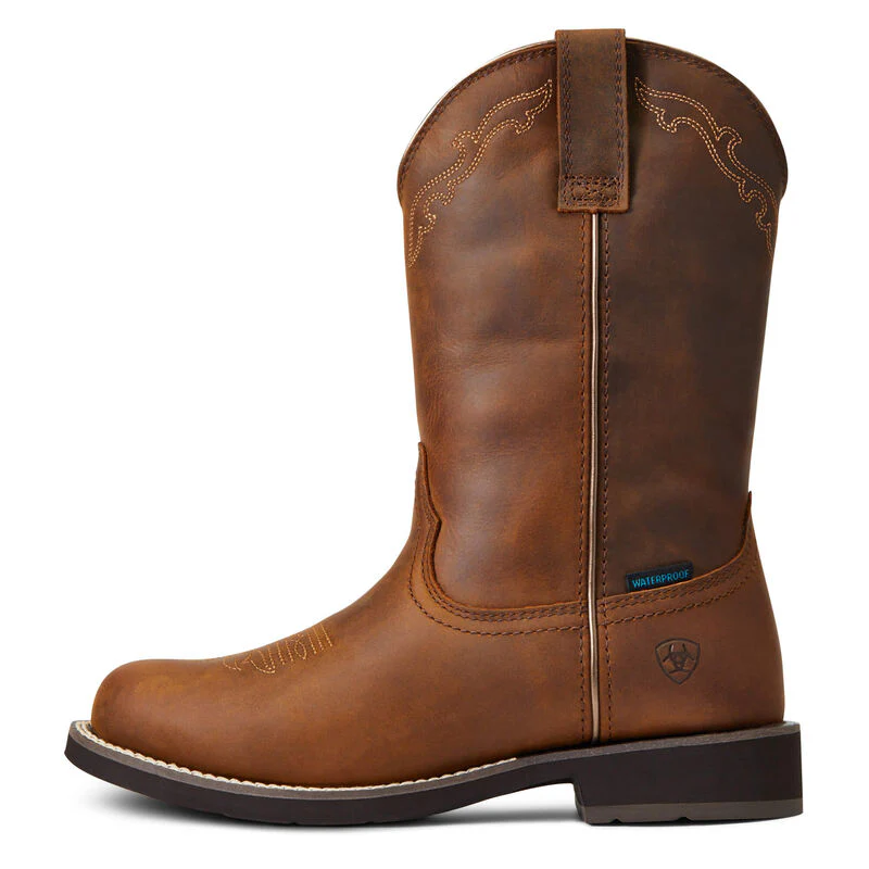Ariat Women's Delilah Toe H20 Western Boots - Distressed Brown - Image 2