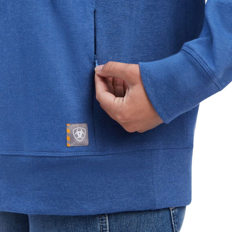 Ariat Womens Rebar Workman Washed Fleece Sweatshirt - Image 4
