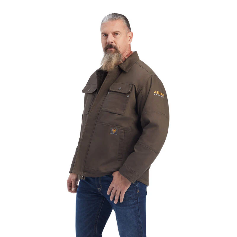 **Ariat Mens Rebar Duracanvas Sherpa Lined Coat