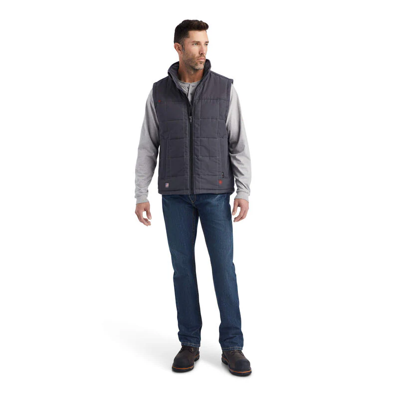 Ariat Mens FR Crius Insulated Vest Iron Grey - Image 3