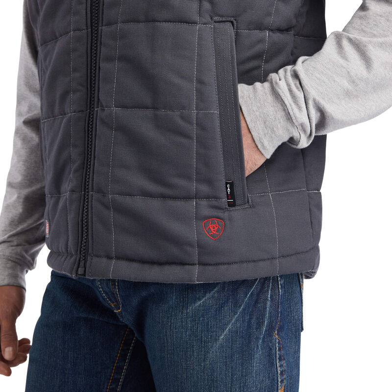Ariat Mens FR Crius Insulated Vest Iron Grey - Image 4