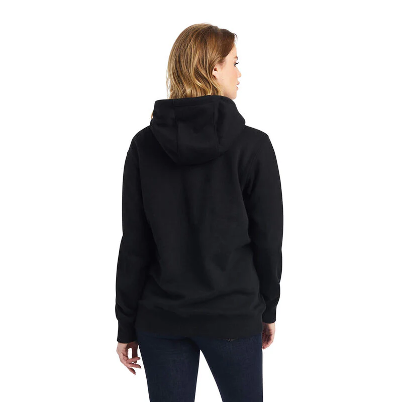Ariat Women's REAL Sequin Logo Hoodie - Black - Image 2