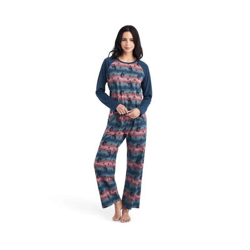 Ariat Women's Pajama Set Bucking Serape - Image 3