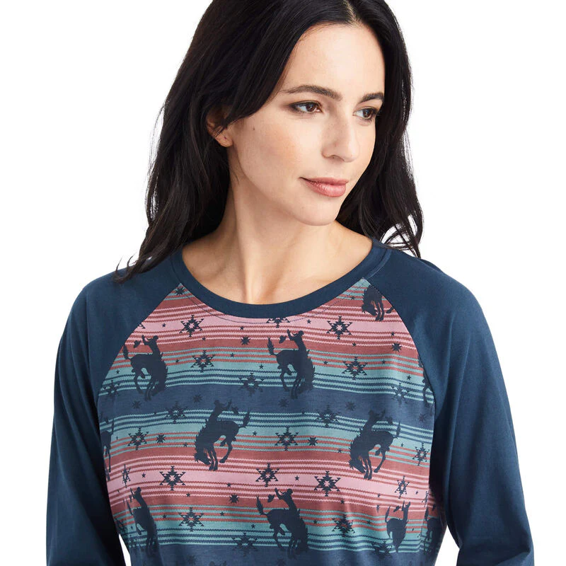 Ariat Women's Pajama Set Bucking Serape - Image 4