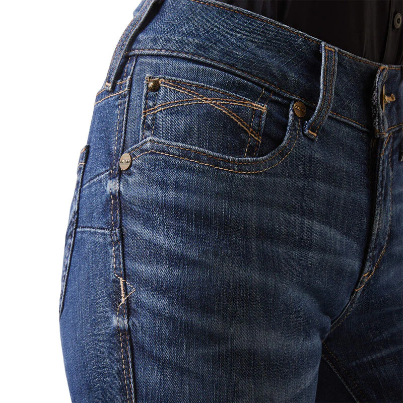 Ariat Women's REAL Perfect Rise Leila Boot Cut Jeans - Irvine - Image 4