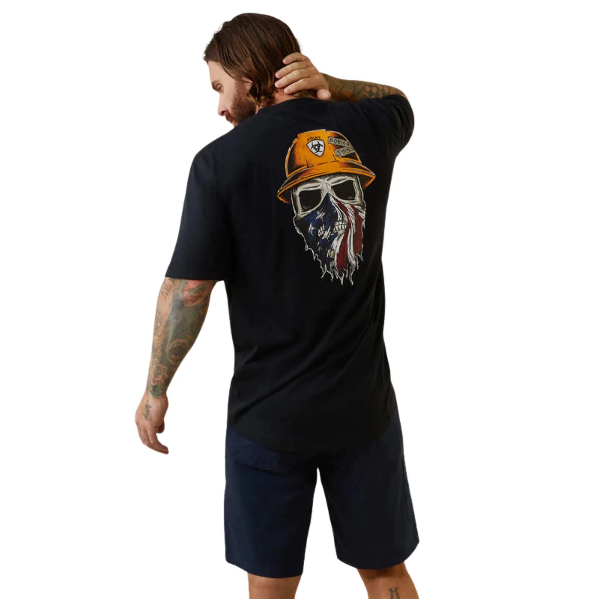 Ariat Men's Rebar Workman Born For This T-Shirt - Black - Image 2