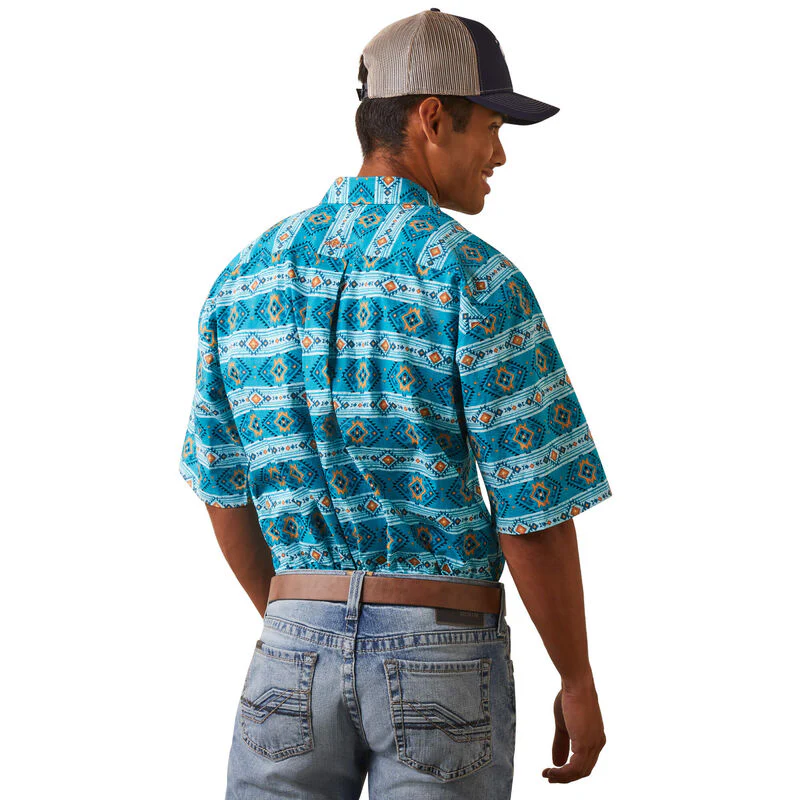 Ariat Men's Konner Classic Fit Shirt - Enamel Blue - Image 2