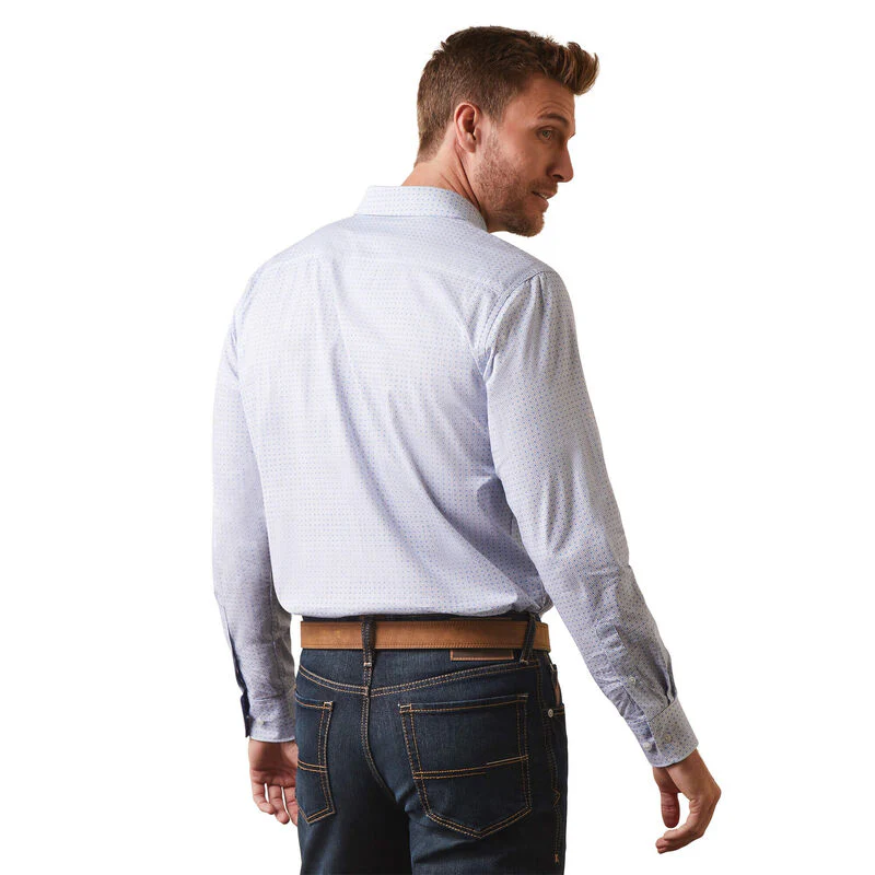 Ariat Men's Medallion Stretch Modern Fit Shirt - White - Image 2