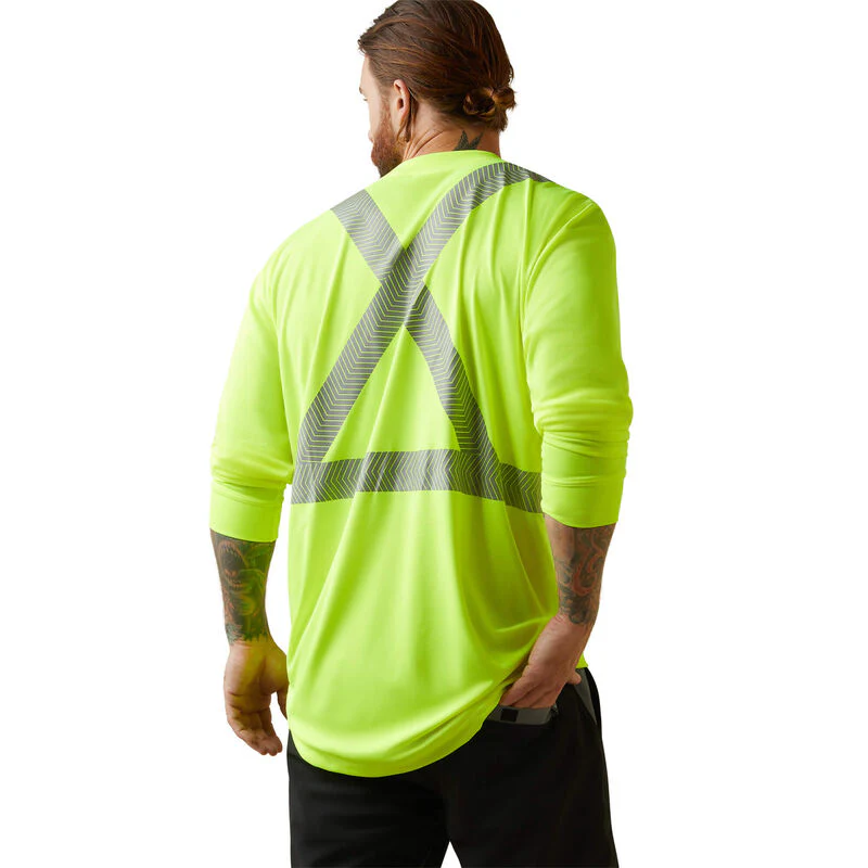 Ariat Mens Rebar Hi-Vis ANSI Shirt - Hi Vis Yellow - Image 2