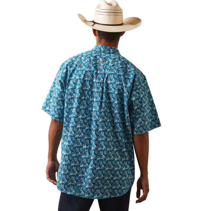 Ariat Men's Kavir Classic Fit Shirt - Enamel Blue - Image 2