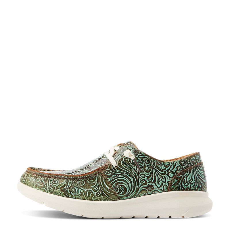 **Ariat Women's Hilo Shoes - Vintage Turquoise Floral Embossed - Image 2