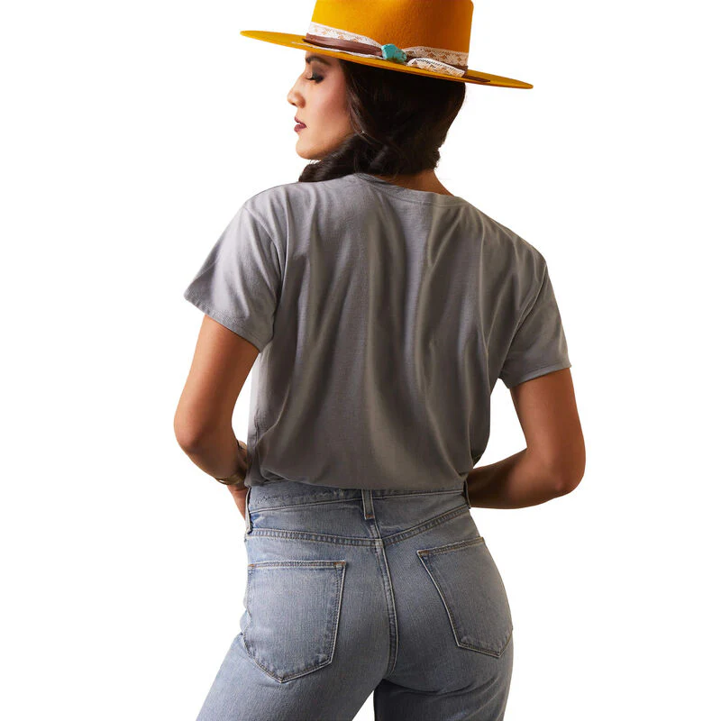 Ariat Women's Rainbow T-Shirt - Stone Heather - Image 2