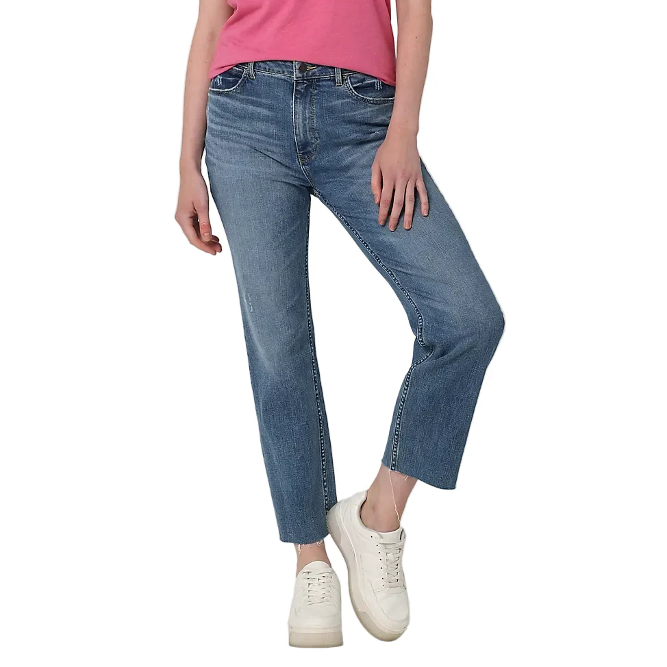 Wrangler Women's High Rise Rodeo Straight Crop Jeans - Medium