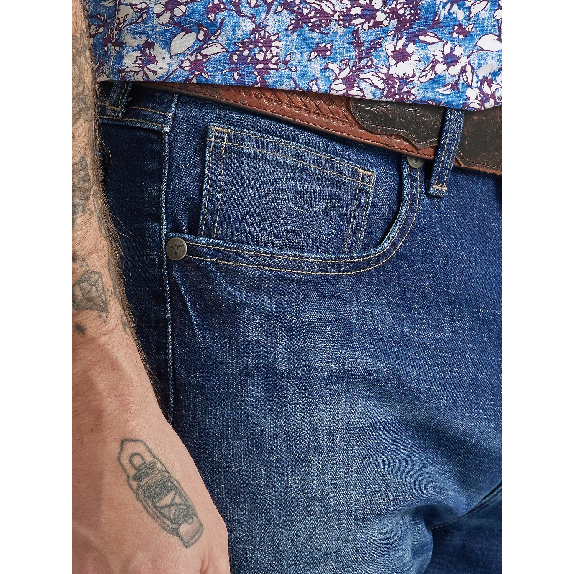 Wrangler Men's 20X No.44 Slim Straight Jeans - Fawnbrook - Image 5