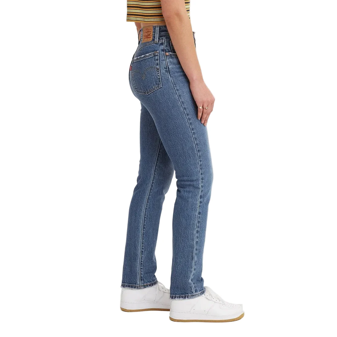 Levi Women's 501 High Rise Straight Jeans - Salsa In Sequence - Image 2