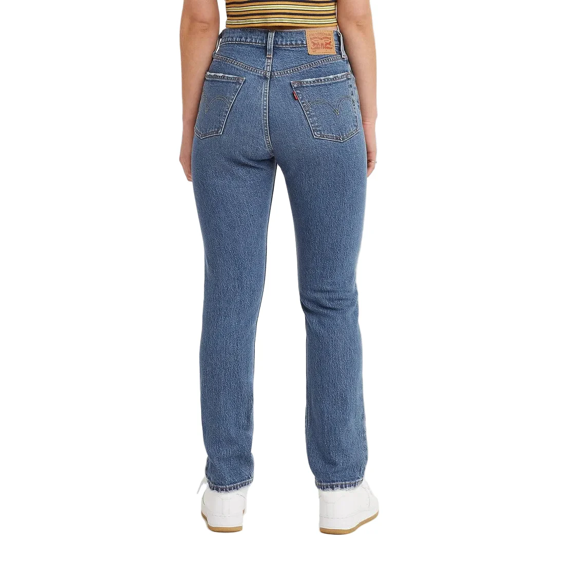 Levi Women's 501 High Rise Straight Jeans - Salsa In Sequence - Image 3