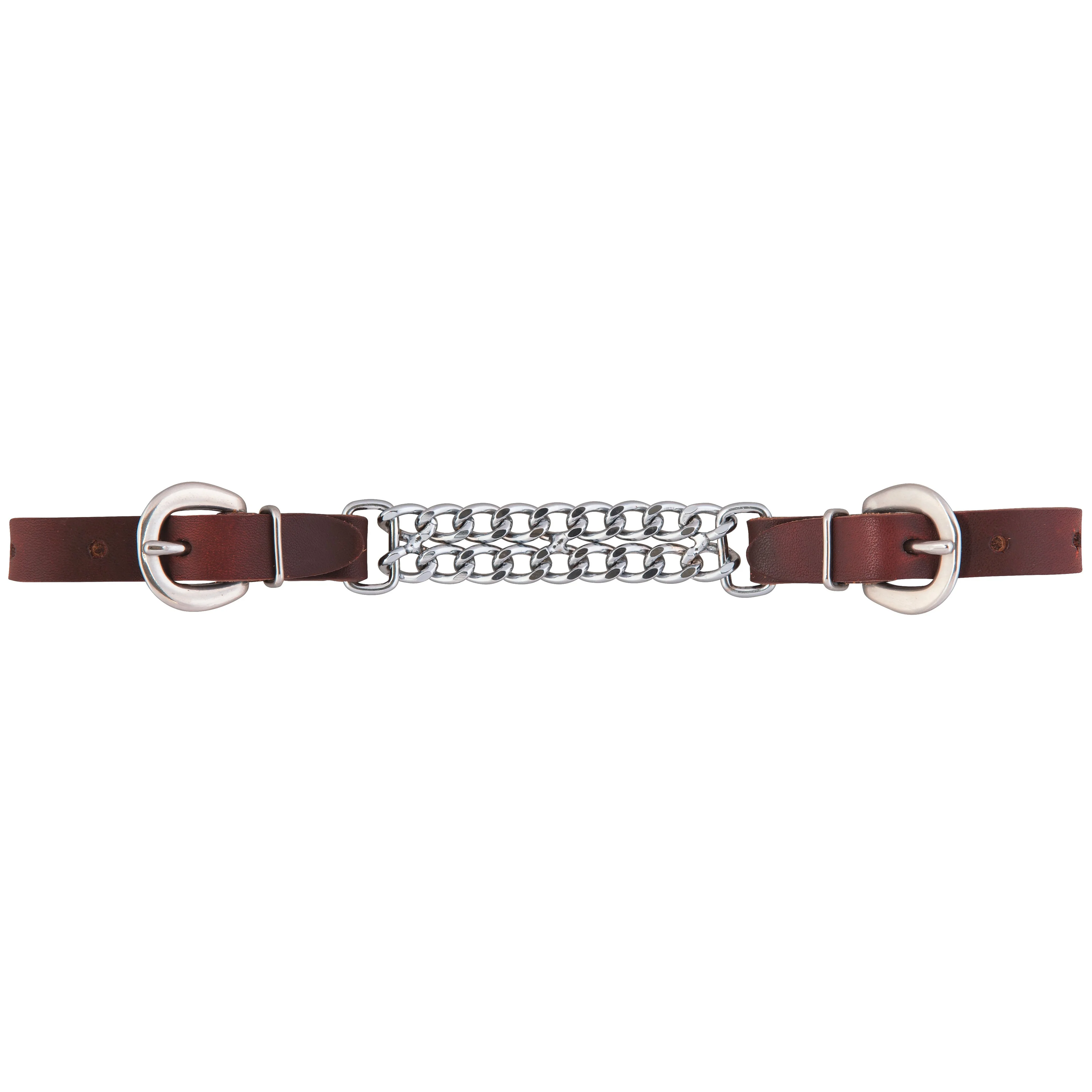 Weaver Working Cowboy 4-1/2" Double Flat Link Curb Strap - Golden Chestnut