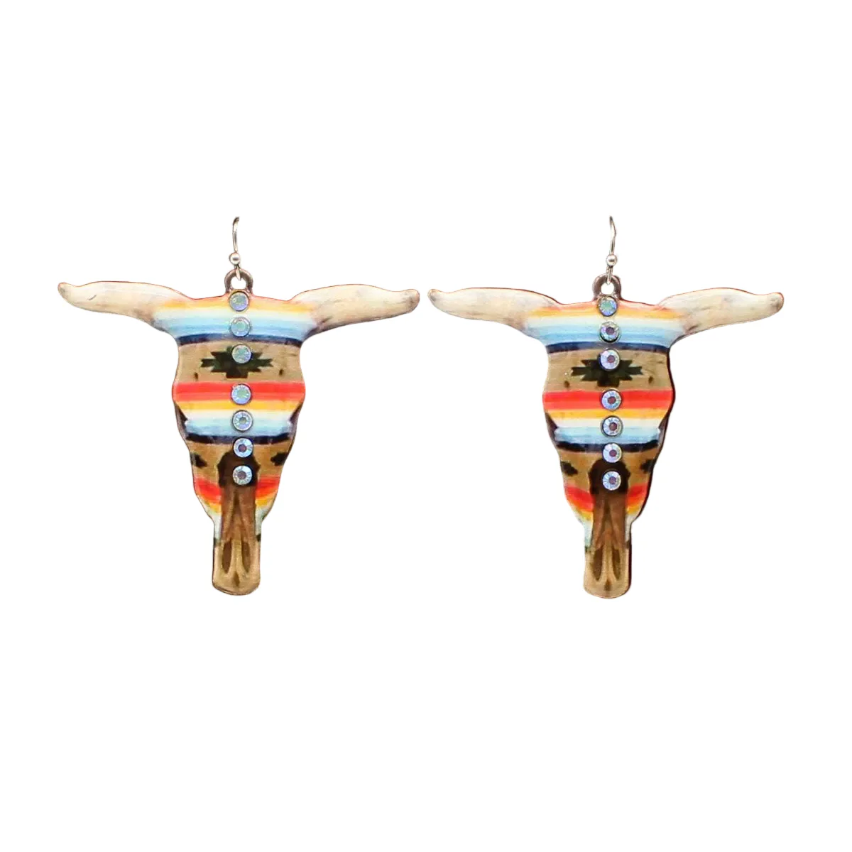 Blazin Roxx Skull Earrings - Aztec