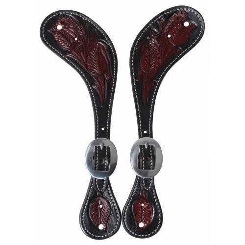 Professional's Choice Floral Black Spur Strap Muleshoe