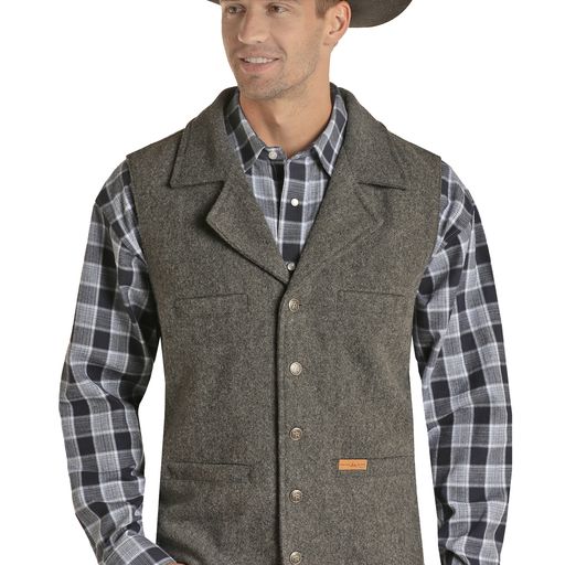 Powder River Men's Solid Montana Vest - Image 3