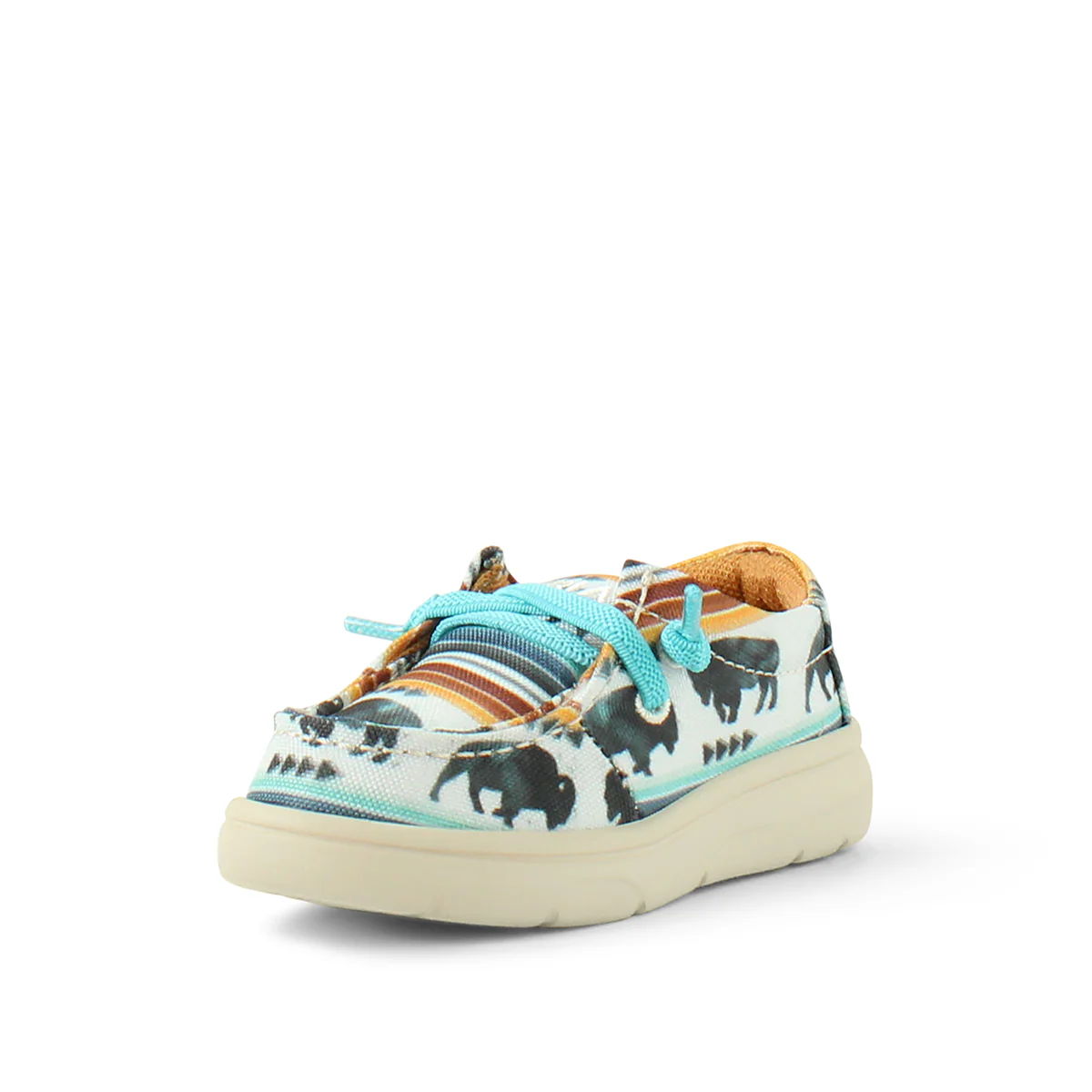 Ariat Kid's Lil' Stompers Buffalo Print Hilo Shoes - Multi Coloured
