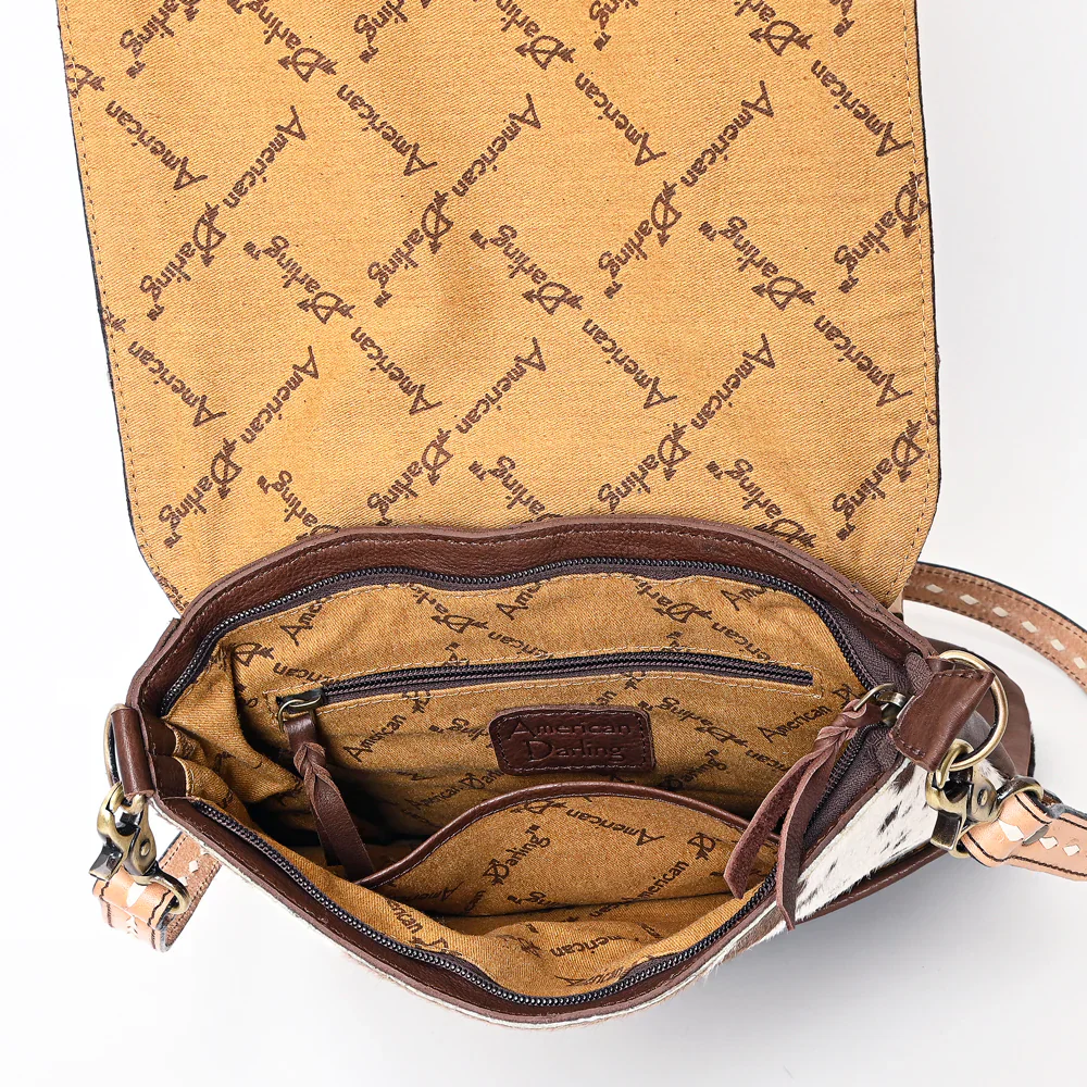 American Darling Hair On Tooled Large Messenger Bag - Image 3