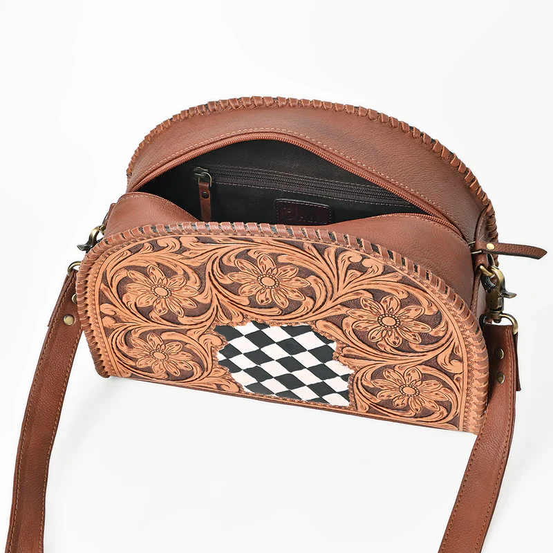 American Darling Crossbody Hand Tooled Genuine Western Leather Women Bag - Image 3