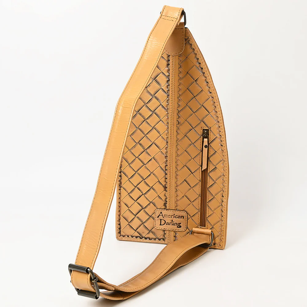 American Darling Genuine Western Leather Sling Bag - Sunflower - Image 3