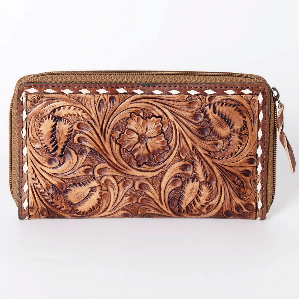 American Darling Wallet - Tan and Brown Cream Edge