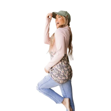 Ampersand Women's Cowlneck Sweatshirt - Joyful Bloom - Image 2