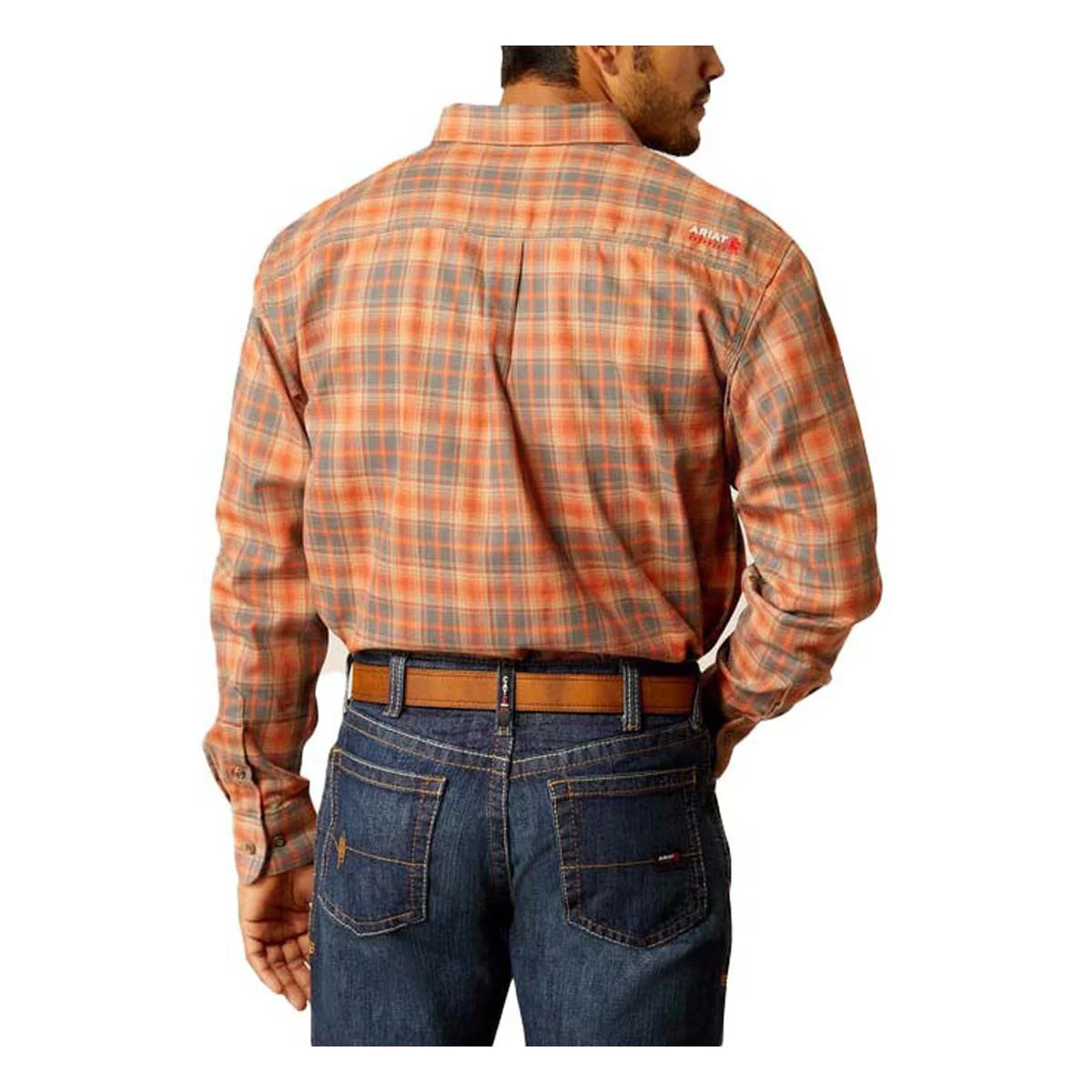Ariat Men's FR Olympic Long Sleeve Work Shirt - Khaki - Image 2