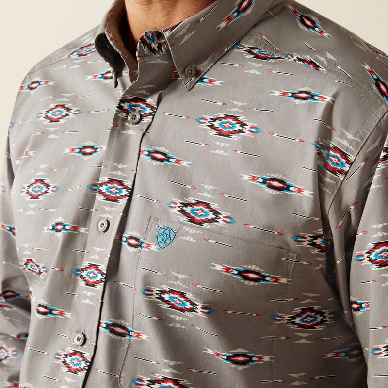 Ariat Men's Jarrod Classic Fit Shirt - Grey - Image 4