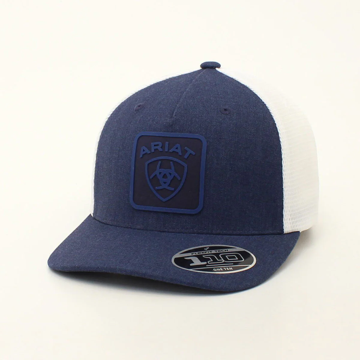 Ariat Men's Flexfit 110 Snapback Rubber Patch Ball Cap - Denim
