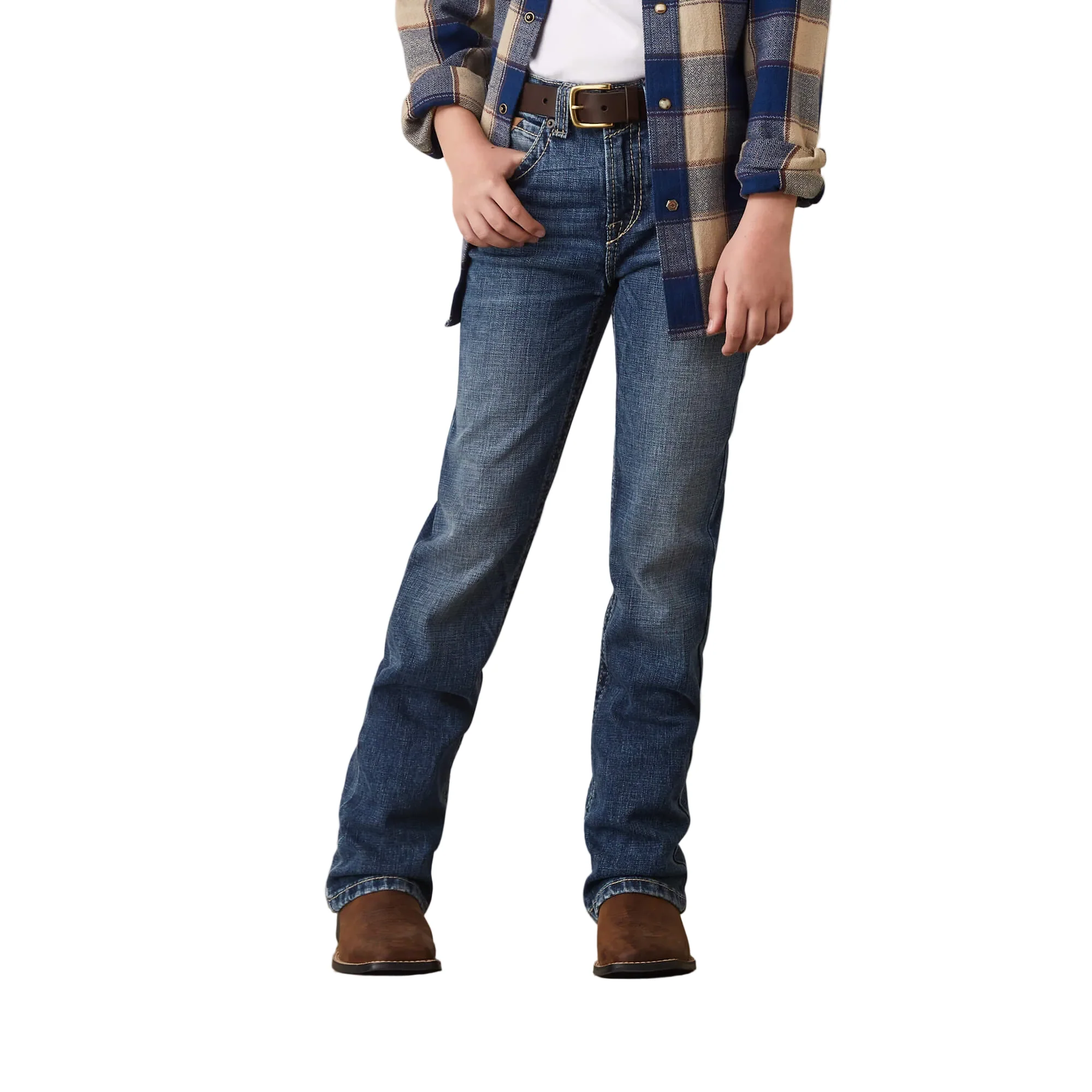 **Ariat Boy's B4 Relaxed Graystill Boot Cut Jeans - Nelson