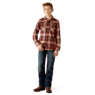 Ariat Boy's Harlee Retro Long Sleeve Fit Shirt- Windsor Wine - Image 4