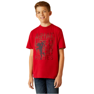 Ariat Boy's Hold Your Horses T-Shirt - Red
