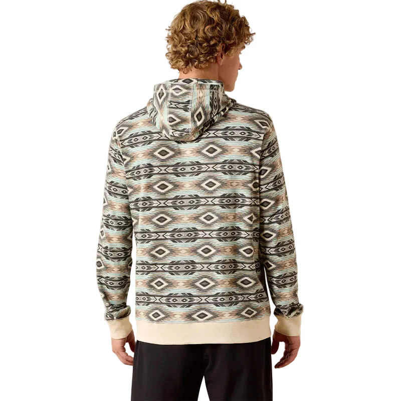 Ariat Men's Lightweight Retro Long Sleeve Hoodie - Sandshell Serape - Image 2