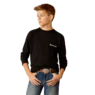 Ariat Boy's  Lotf  Camo Shield  Long  Sleeve T Shirt - Black - Image 2