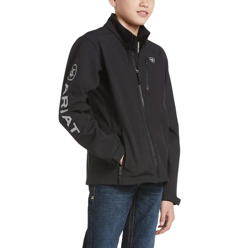 Ariat Boy's Logo 2.0 Soft Shell Jacket - Black
