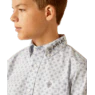 Ariat Boy's Team Kody Classic Fit Long Sleeve Shirt - Light Blue/ Dark Grey - Image 3