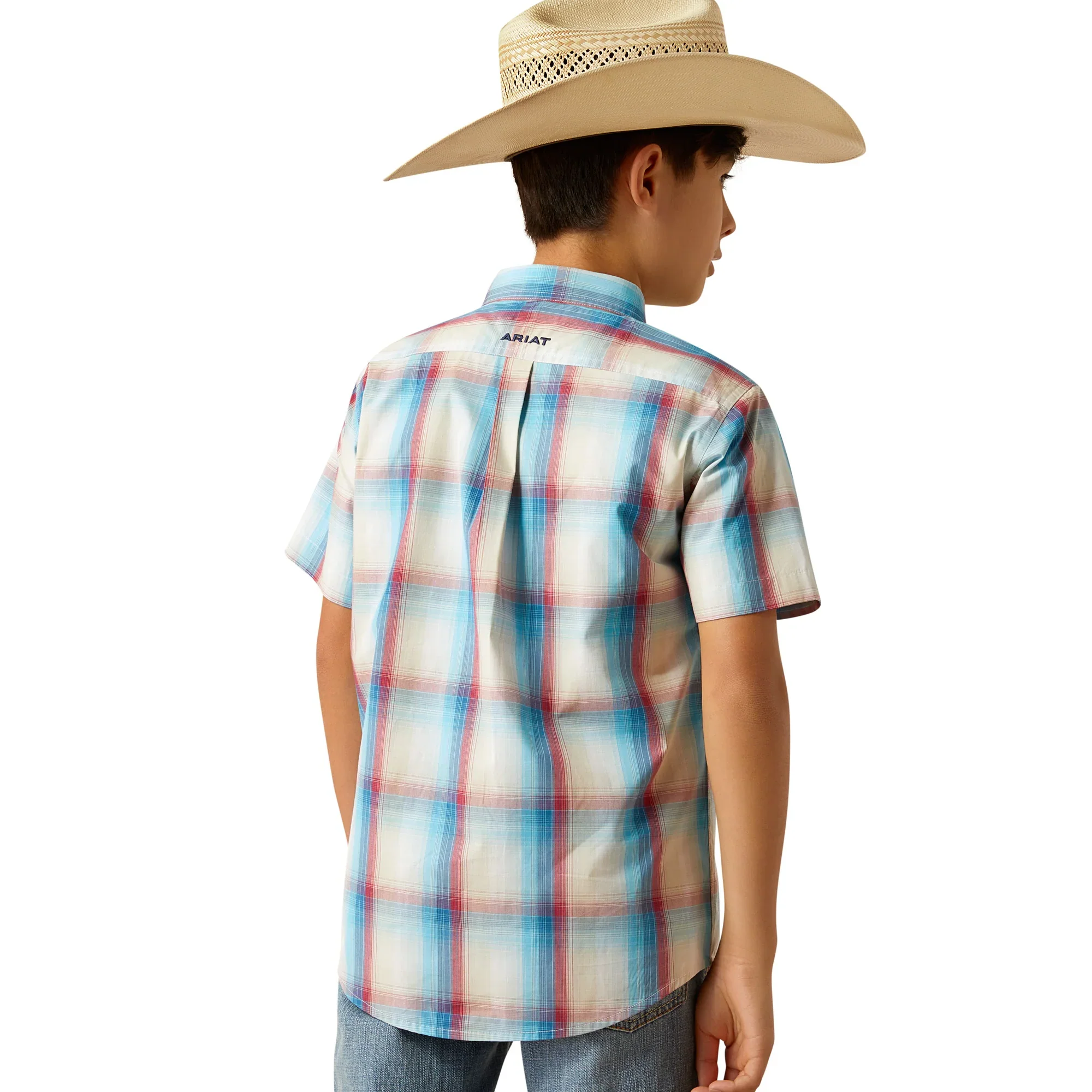 Ariat Boy's Pro Series Sunny Classic Fit Shirt - Blue - Image 2