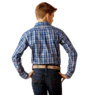 Ariat Boy's  Pro Reggie Classic Fit Long Sleeve Shirt - Royal Blue - Image 2