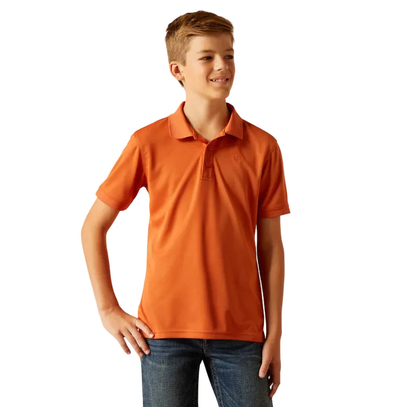 Ariat Boy's Tek Polo Short Sleeve Shirt - Foxes