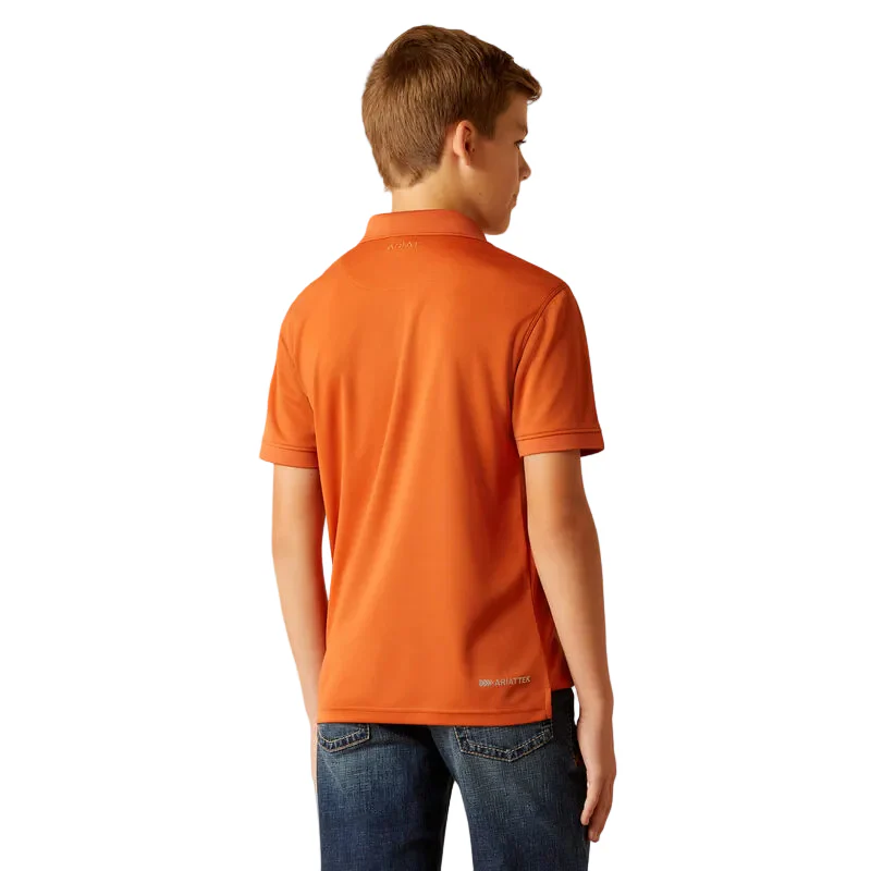 Ariat Boy's Tek Polo Short Sleeve Shirt - Foxes - Image 2
